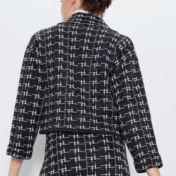 NWT Zara Metallic Sweater Jacket Cardigan with Jeweled Buttons - Picture 5 of 16